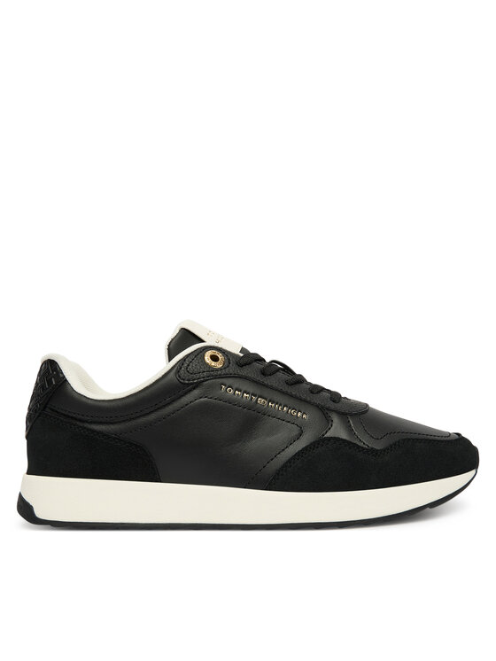Tommy Hilfiger Tommy Hilfiger Sneakersy Monogram Mix Material Runner FW0FW09267 Černá