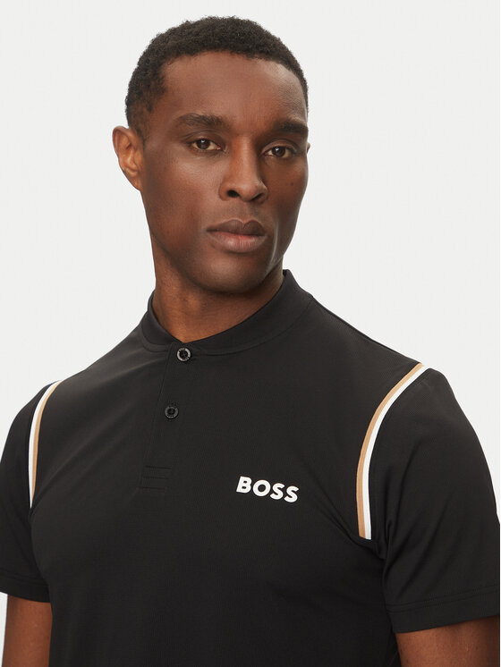 BOSS BOSS Polo majica Pariq 50534347 Črna Slim Fit