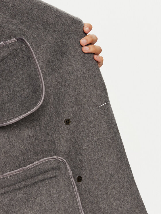 ViCOLO ViCOLO Cappotto di lana TS0020 Grigio Regular Fit
