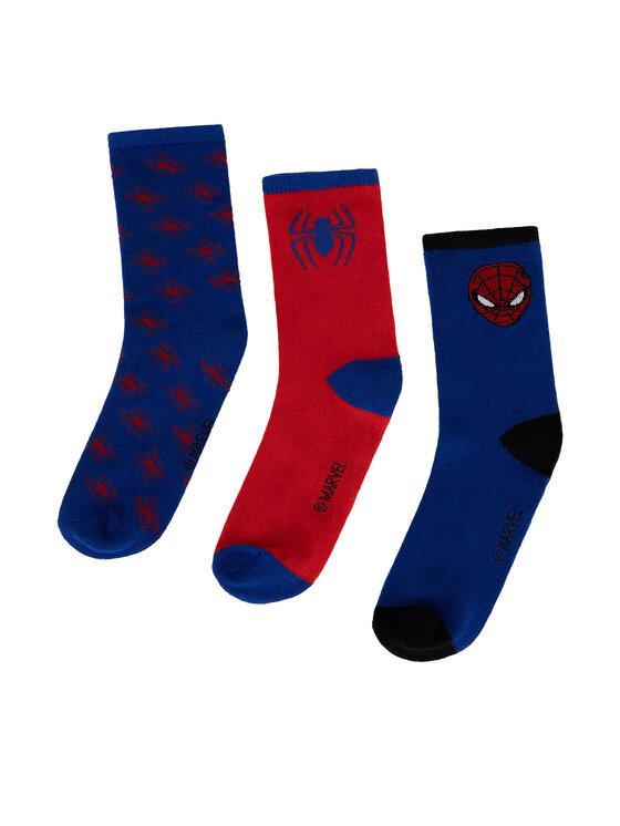 Set de 3 perechi de șosete lungi pentru copii Spiderman Ultimate ACCCS-AW24-224SPRMV-A Albastru