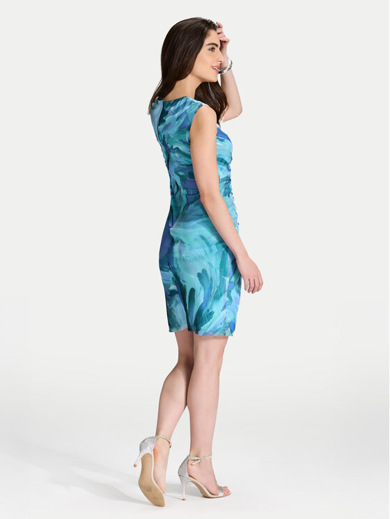 Swing Swing Koktel haljina 5AI21400 Plava Slim Fit