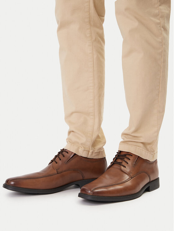 Clarks Clarks Półbuty Tilden Walk 261300957 Brązowy