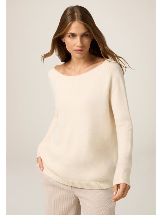 Oltre Oltre Cardigan M051E002037N002 Bianco Regular Fit