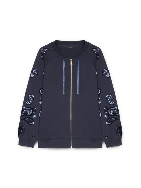 Fiorella Rubino Fiorella Rubino Felpa G883L008307N034 Blu Boxy Fit