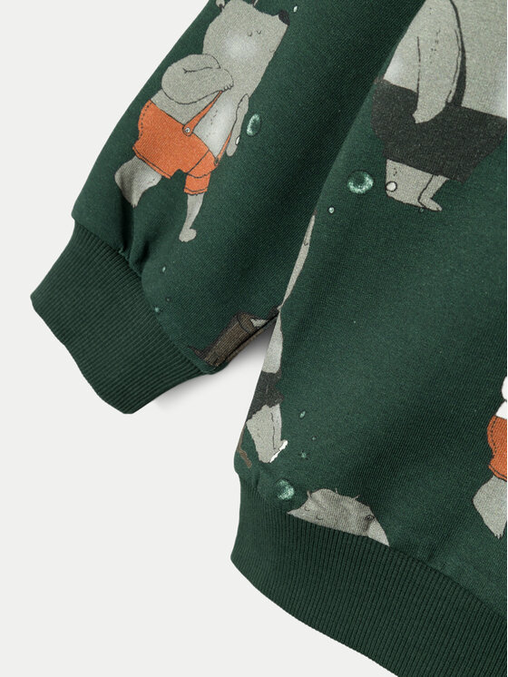 NAME IT NAME IT Felpa Larsen 13232065 Verde Regular Fit