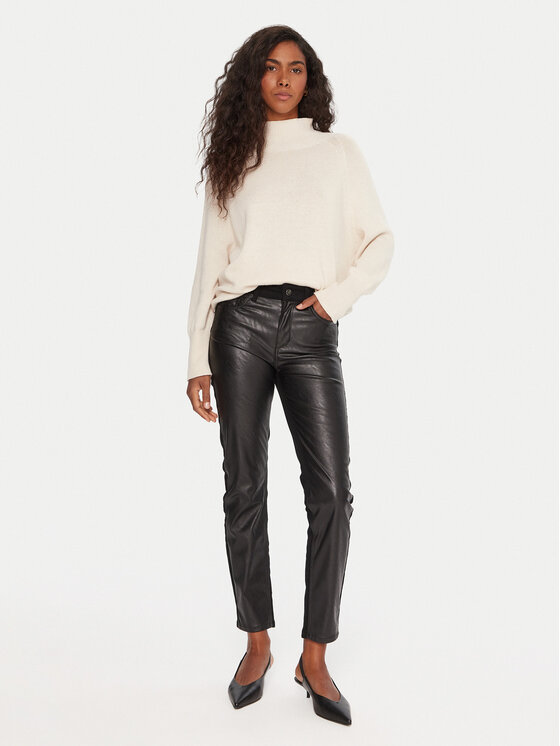 Liu Jo Liu Jo Панталони от имитация на кожа UF5035 E0747 Черен Skinny Fit
