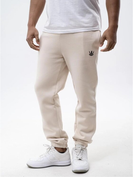 Jigga Wear Jigga Wear Spodnie dresowe Spodnie Dresowe Męskie Beżowe Jigga Wear Black Crown XXL Beżowy Regular Fit