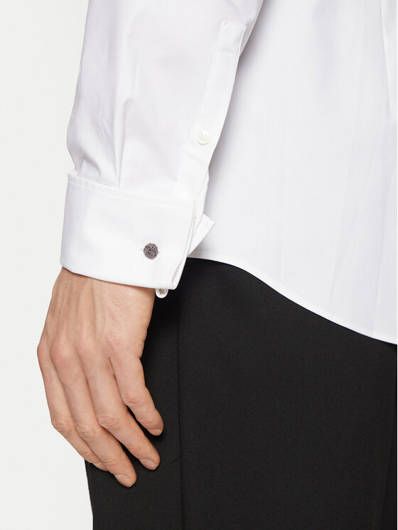 BOSS BOSS Košeľa H-Hank 50543677 Biela Slim Fit