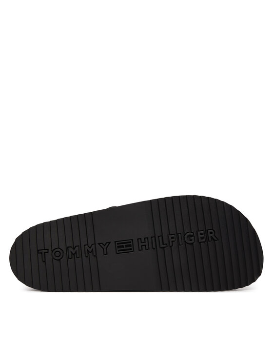 Tommy Hilfiger Tommy Hilfiger Nazouváky Cork Adjustable Lth Sandal FM0FM05754 Černá