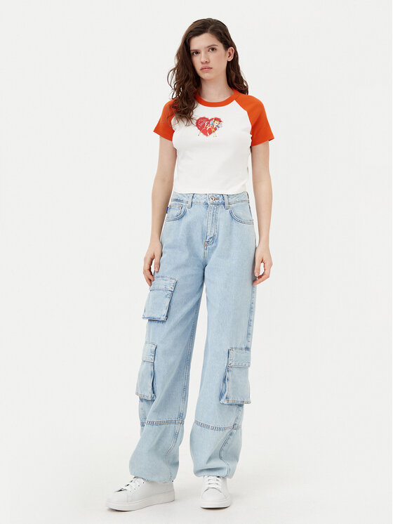 HUGO HUGO T-Shirt Dorra 50533973 Pomarańczowy Regular Fit