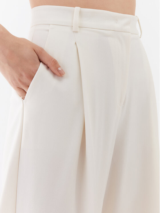 PINKO Pinko Hlače Prospero 100157 A0HO Bijela Loose Fit