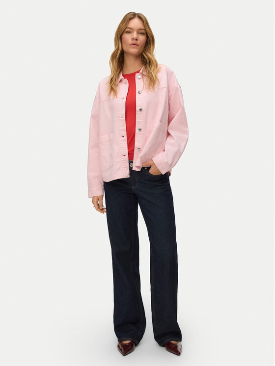 Vero Moda Vero Moda дънкова риза Jamie 10331693 Розов Relaxed Fit