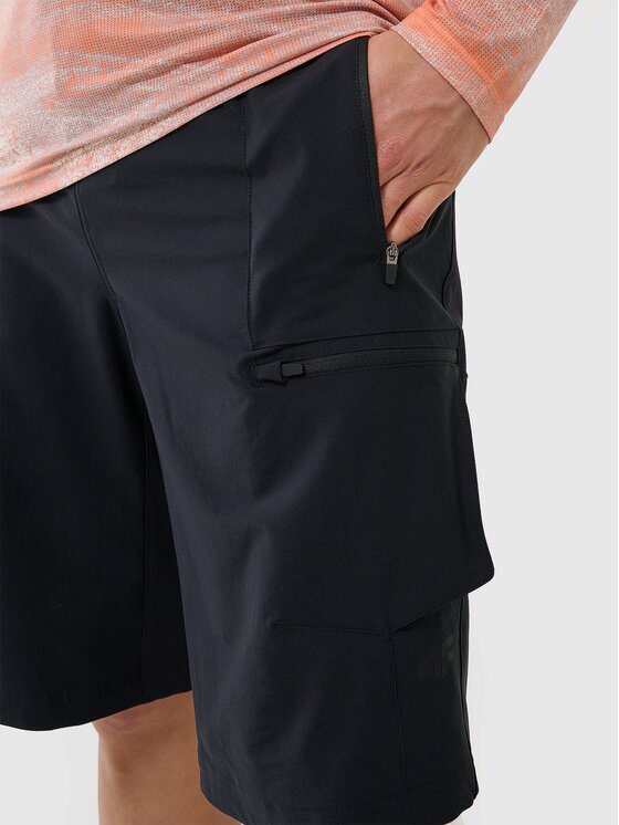 4F 4F Cyklistické kraťasy 4FWSS25TFSHM0886-20S Černá Regular Fit