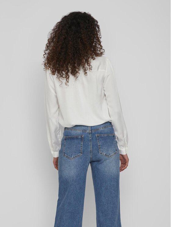 Vila Vila Hemd 14063320 Weiß Regular Fit