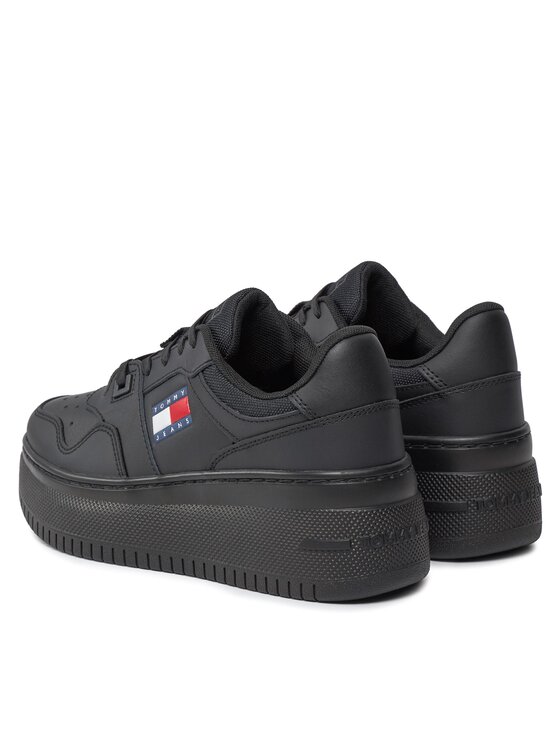Tommy Jeans Tommy Jeans Sneakersy Tjw Retro Basket Flatform Ess EN0EN02506 Czarny