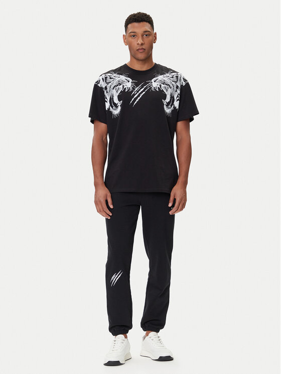 Plein Sport Plein Sport Tričko FAEC MTK8360 STE001N Čierna Loose Fit