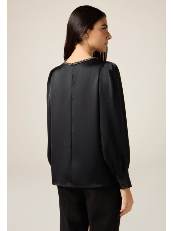 Oltre Oltre Blusa 2482R003046N033 Nero Regular Fit