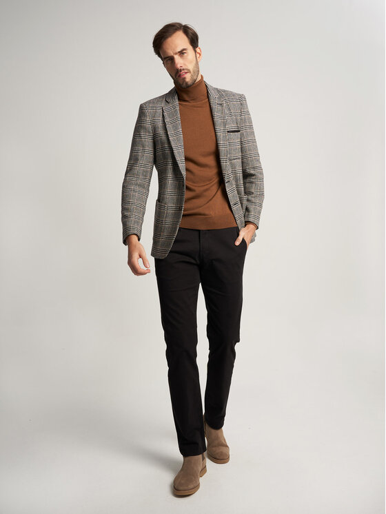 Willsoor Willsoor Sweter 71891 Brązowy Regular Fit