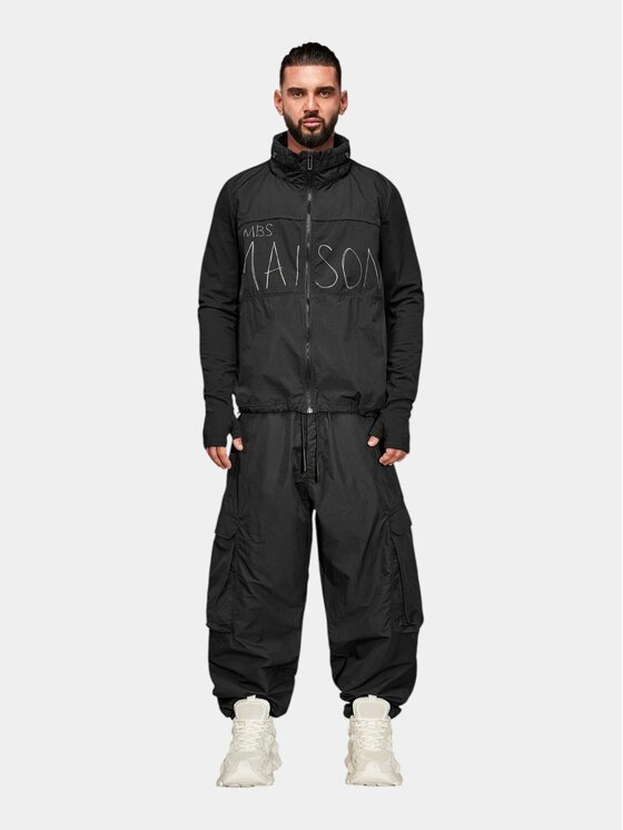 MADE BY SOCIETY MADE BY SOCIETY Spodnie materiałowe BURDEN - P17811 Czarny Basic Fit