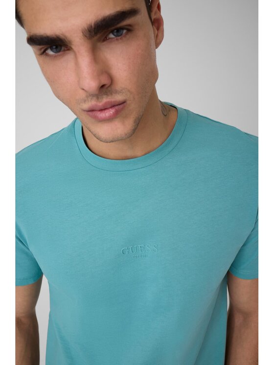 Guess Guess T-Shirt 153107 Světle modrá Classic Fit