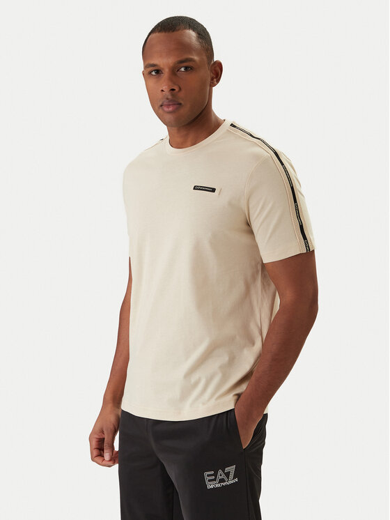 EA7 Emporio Armani Tricou 7M001476 AF10375 Bej Regular Fit