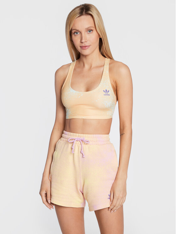 adidas adidas Top Allover Print HL6596 Beež Slim Fit