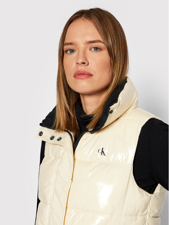 Calvin Klein Jeans Gilet J20J216865 Beige Regular Fit • Modivo.it