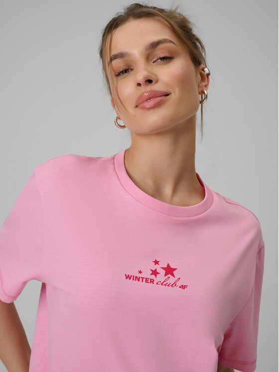 4F 4F T-Shirt SUMMIT BLISS Różowy jasny Oversize