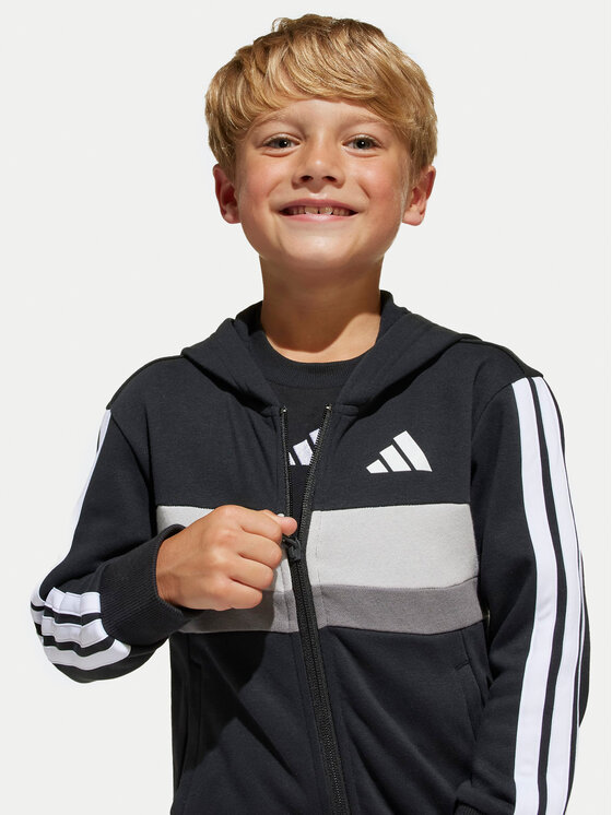 adidas adidas Tepláková souprava Seasonal Essentials Tiberio 3-Stripes JY0520 Černá Regular Fit