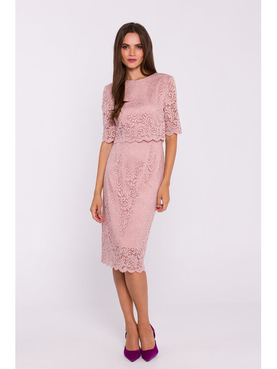 Stylove Stylove Košilové šaty S379 Růžová Ladies Fit