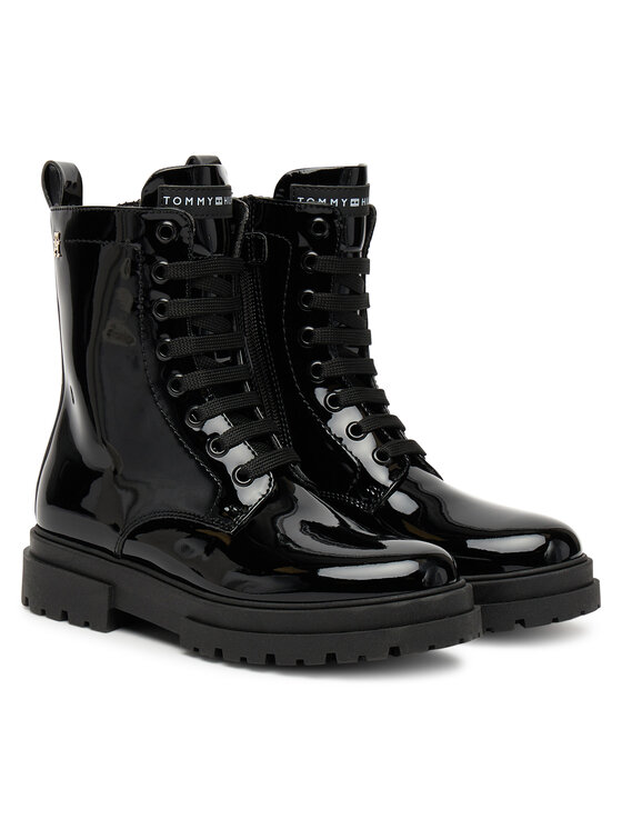 Tommy Hilfiger Tommy Hilfiger Trapery Lace-Up Bootie T4A5-34025-0775 S Czarny