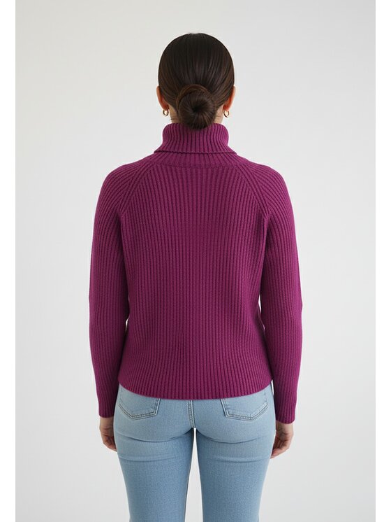 FIGL FIGL Svetr M1267 Fialová Regular Fit