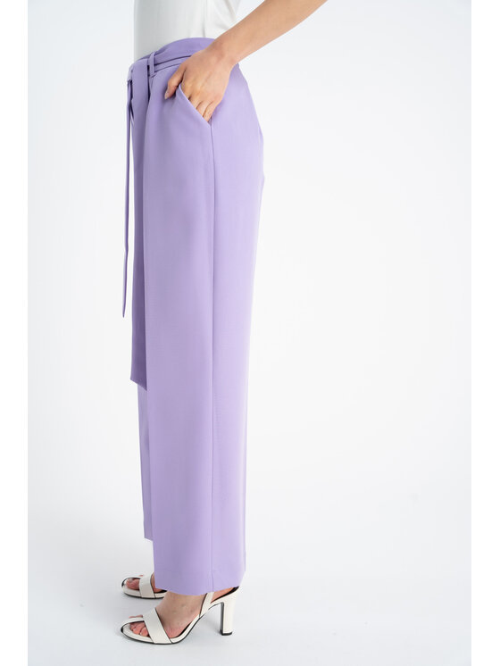 CLICK CLICK Spodnie materiałowe 30-407 Fioletowy Loose Fit