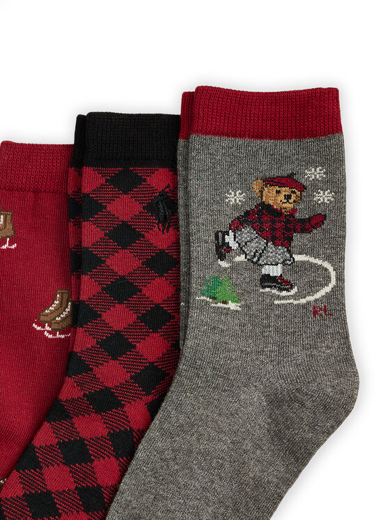 Polo Ralph Lauren Polo Ralph Lauren Set di 3 paia di calzini lunghi da bambini 446P03265001 Multicolore