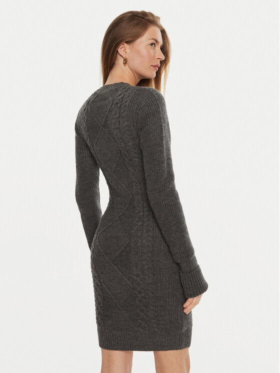 Guess Guess Trikotāžas kleita Serena W4BK17 Z3HW0 Pelēks Regular Fit