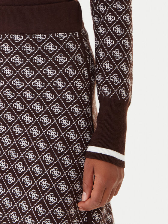 Guess Guess Svetr W5BR24 Z3JD2 Hnědá Slim Fit