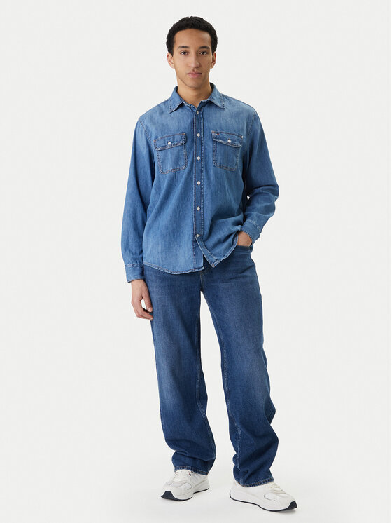 Tommy Jeans Tommy Jeans Jeanshemd DM0DM23028 Blau Relaxed Fit
