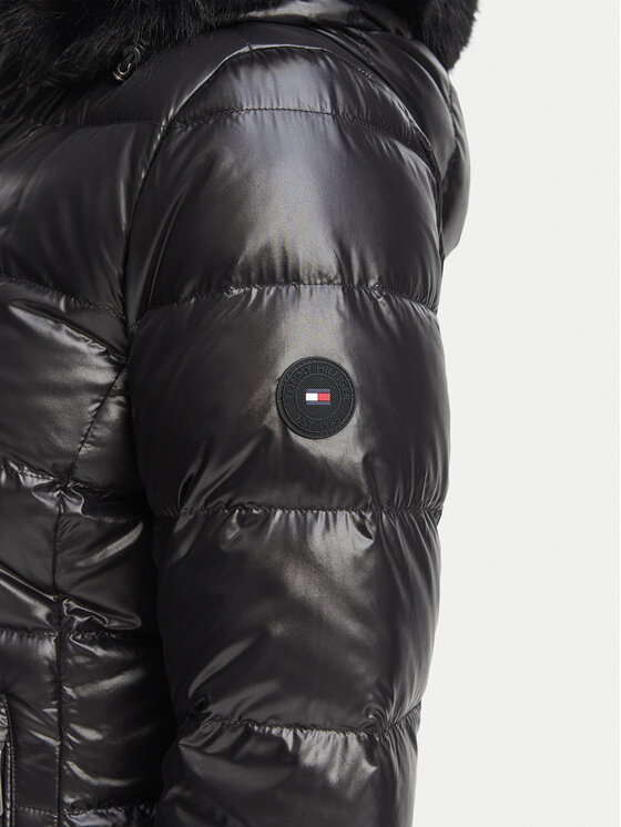 Tommy Hilfiger Tommy Hilfiger Pūkinė striukė WW0WW52913 Juoda Slim Fit