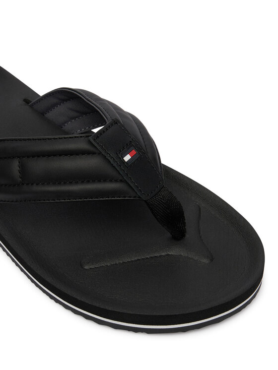 Tommy Hilfiger Tommy Hilfiger Zehentrenner Hilfiger Padded Beach Sandal FM0FM05801 Schwarz