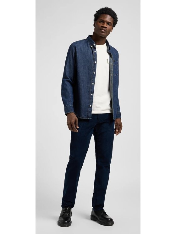 Lee Lee Spodnie materiałowe Slim Fit XM Extreme Motion MVP Niebieski Slim Fit
