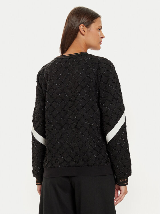 Liu Jo Sport Liu Jo Sport Pulover TF4276 J4761 Negru Regular Fit