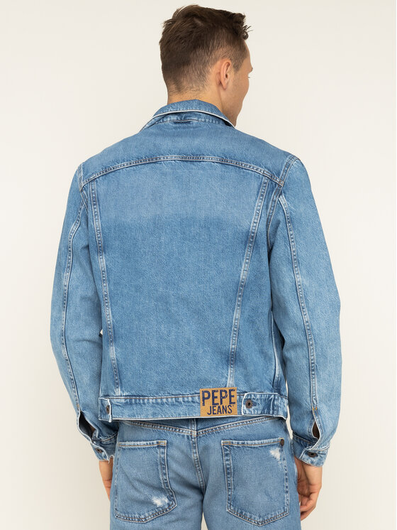 Pepe Jeans Kurtka jeansowa GYMDIGO Pinner PM400908 Granatowy Regular