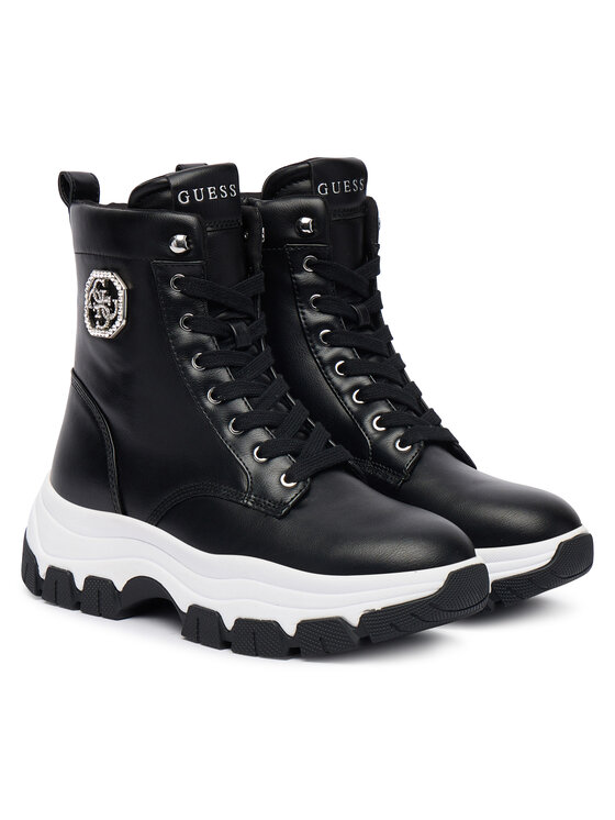 Guess Guess Šnurovacia obuv FLFBNZ ELE12 Čierna