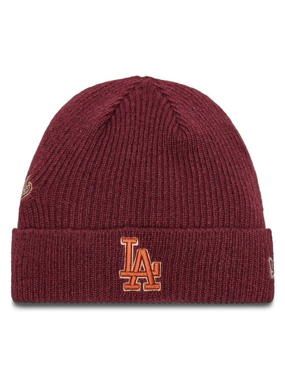 New Era Kapa LA Dodgers World Series Patch Cuff Knit Beanie 60580732 Rdeča