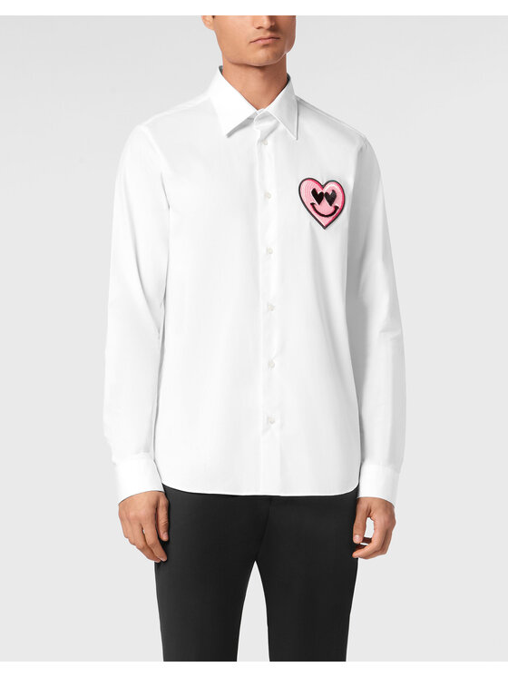 PHILIPP PLEIN PHILIPP PLEIN Koszula 22575 Biały Fitted Fit