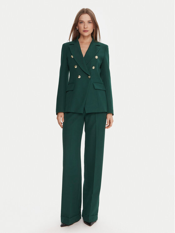 Maryley Maryley Kalhoty z materiálu 25IB563/43BI Zelená Regular Fit