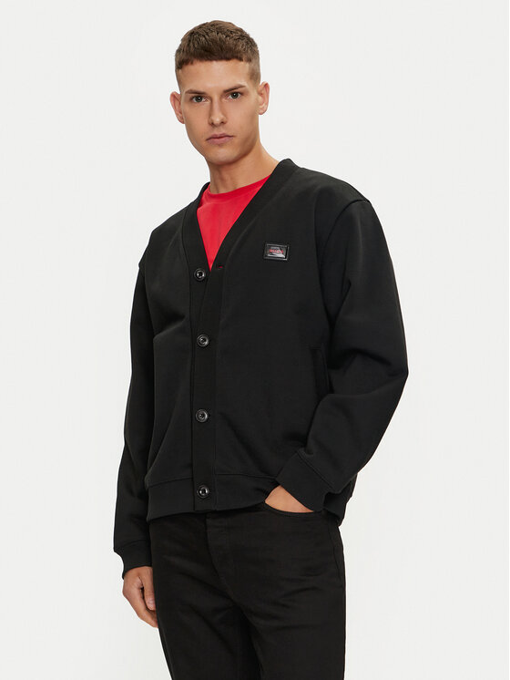 HUGO Hugo Kardigan Dacardigo 50516705 Crna Relaxed Fit