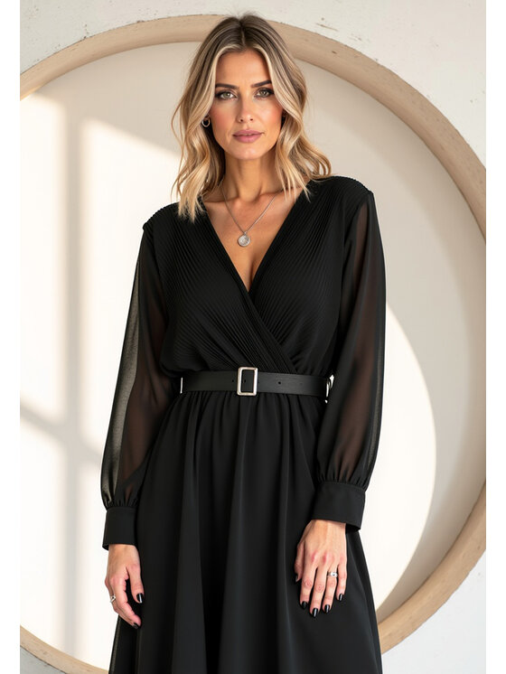 FIGL FIGL Sukienka koktajlowa M1141 Czarny Feminine Fit