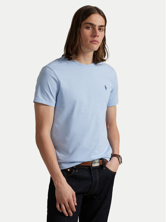 Polo Ralph Lauren Polo Ralph Lauren Tricou 710671438444 Albastru celest Custom Slim Fit
