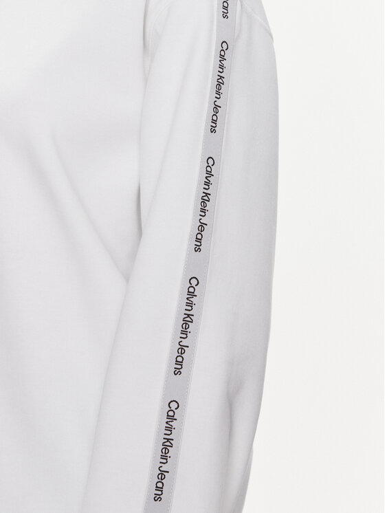 Calvin Klein Jeans Calvin Klein Jeans Felpa Logo Elastic Hoodie J20J223078 Bianco Regular Fit
